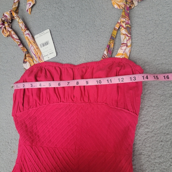 Free People Santorini Maxi Dress Sleeveless Hot Hibiscus Pink New Size 6. - Picture 9 of 14
